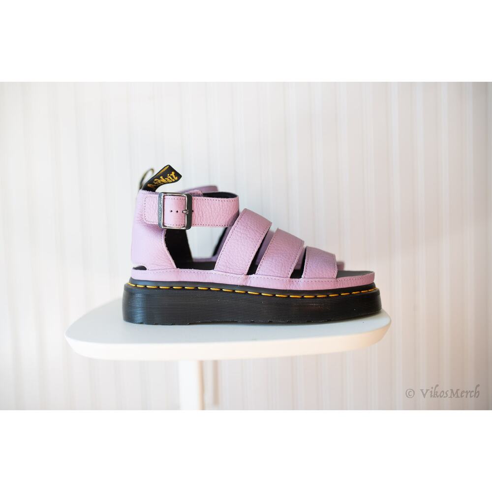 Dr. Marten's CLARISSA II PISA LEATHER PLATFORM STRAP SANDALS 5 NEW - Picture 1 of 5